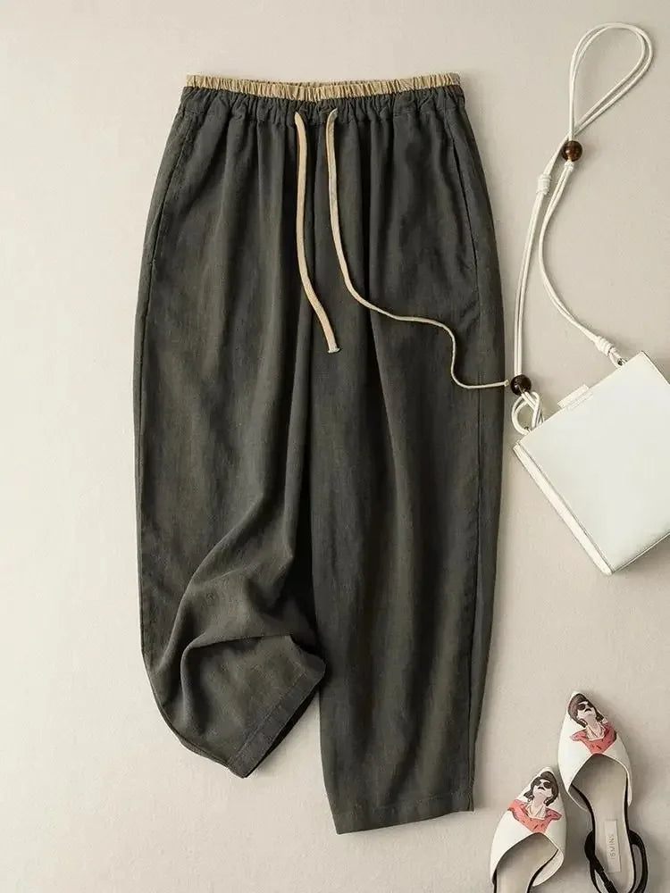 Annalisa · Pantalones harén de lino suave