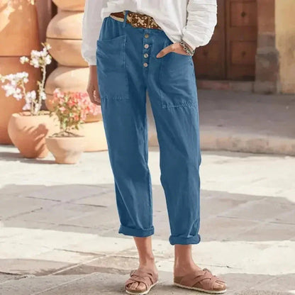 Emilia · Pantalones relajados y brillantes