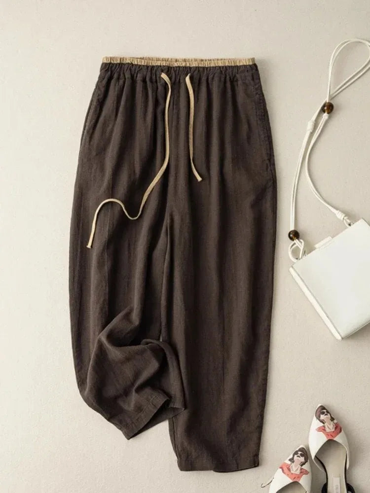 Annalisa · Pantalones harén de lino suave