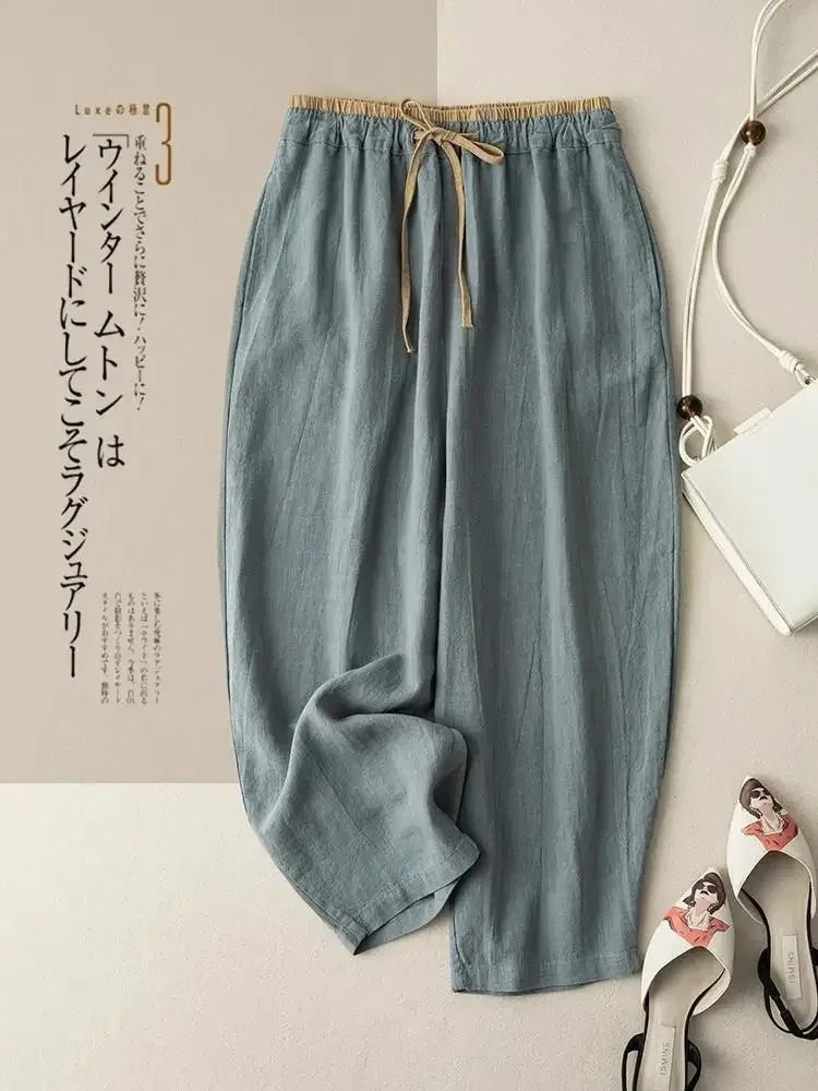Annalisa · Pantalones harén de lino suave