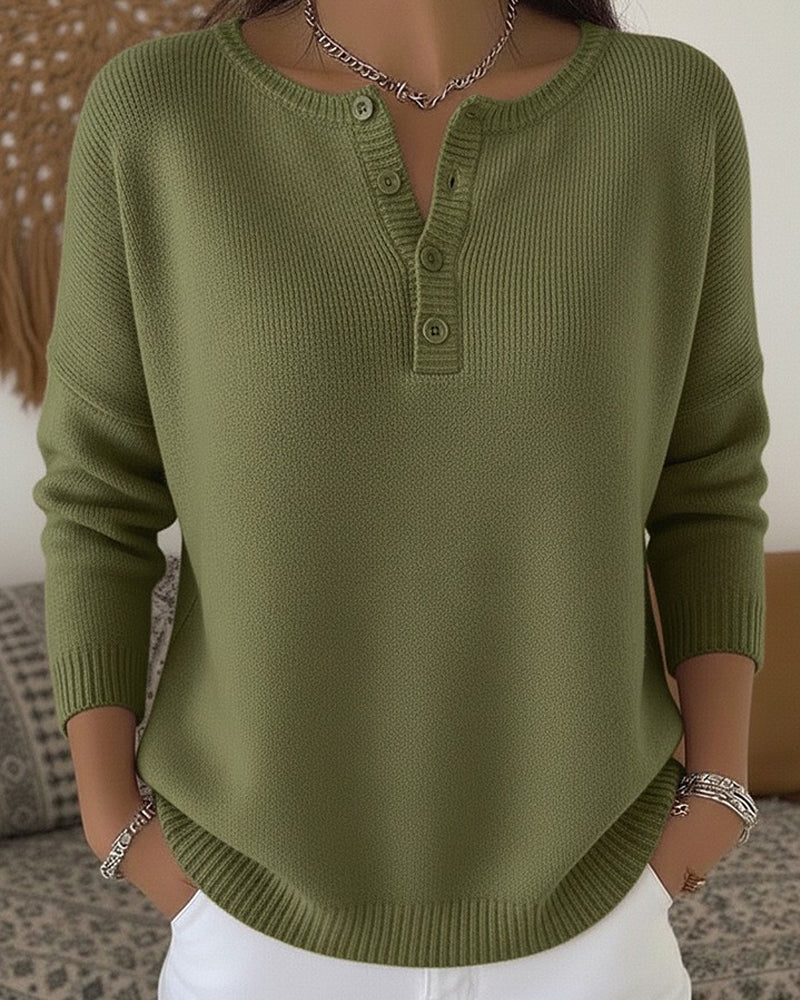 Helena · Jersey de punto con botones Henley