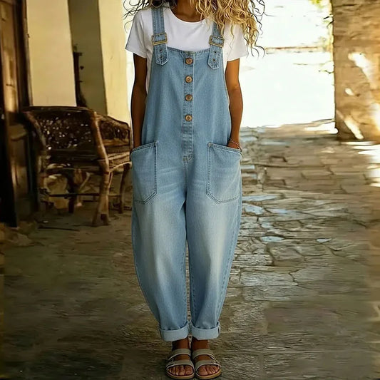 Mae™ | Mono vintage de algodón suave con efecto denim