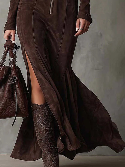 Costanza · Vestido premium de ante suave