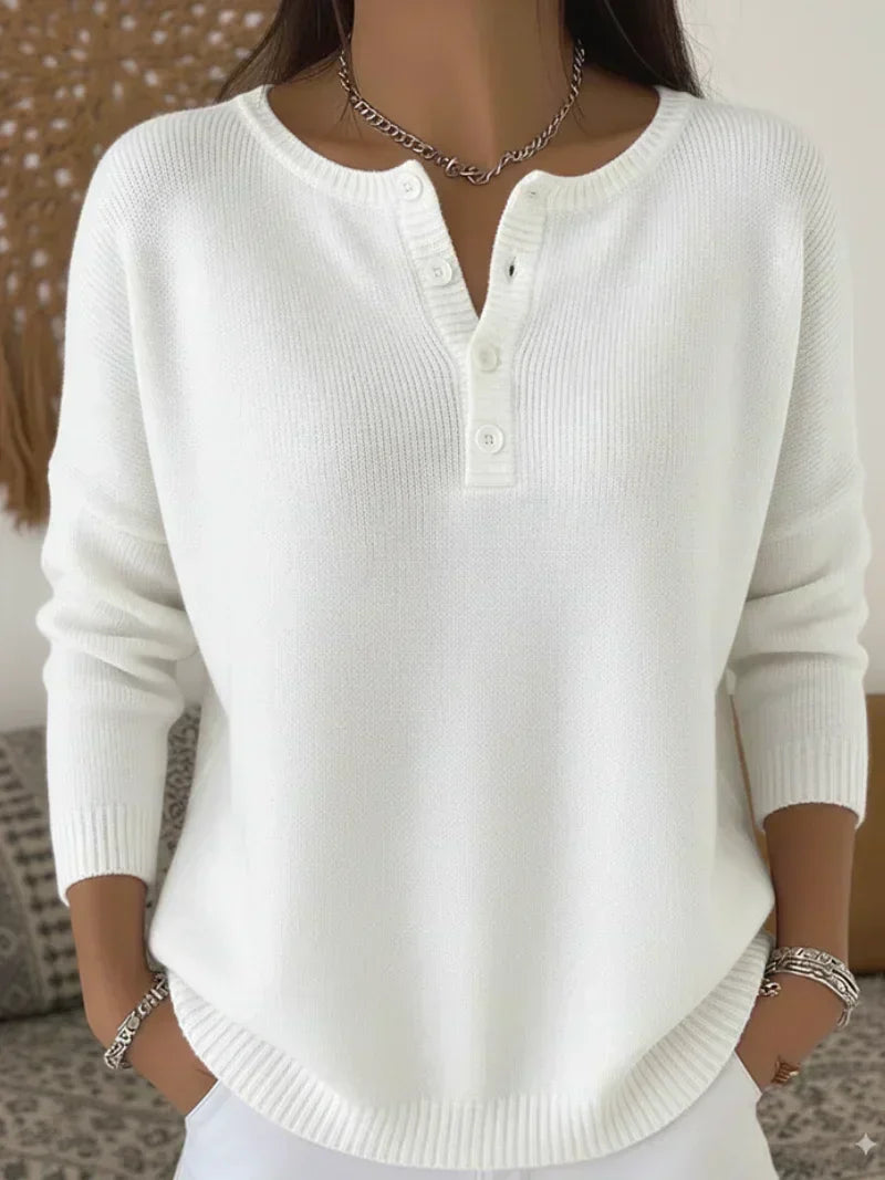 Helena · Jersey de punto con botones Henley