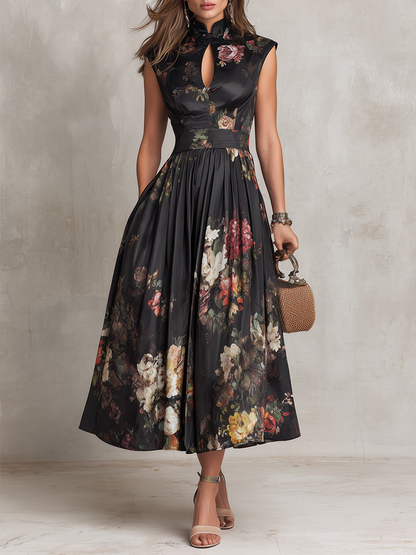 Violette · Vestido Midi de Satén Plisado