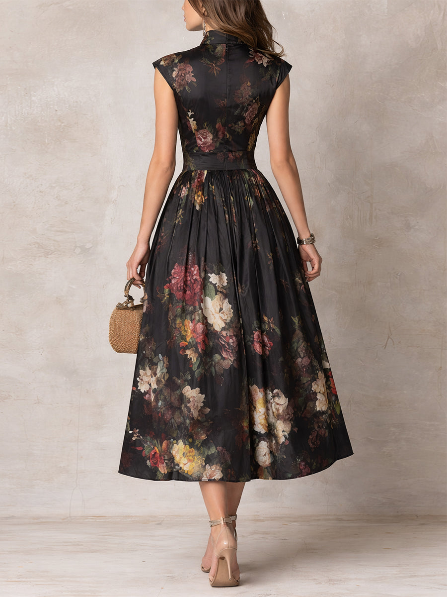 Violette · Vestido Midi de Satén Plisado