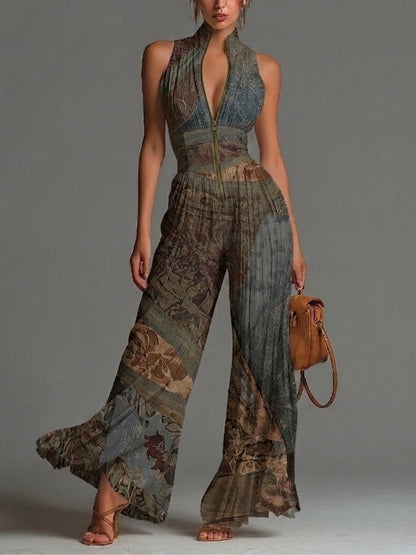 Camille | Mono fluido plisado con estampado bohemio