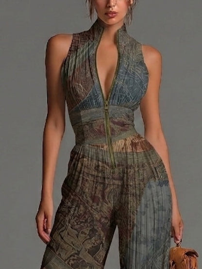 Camille | Mono fluido plisado con estampado bohemio
