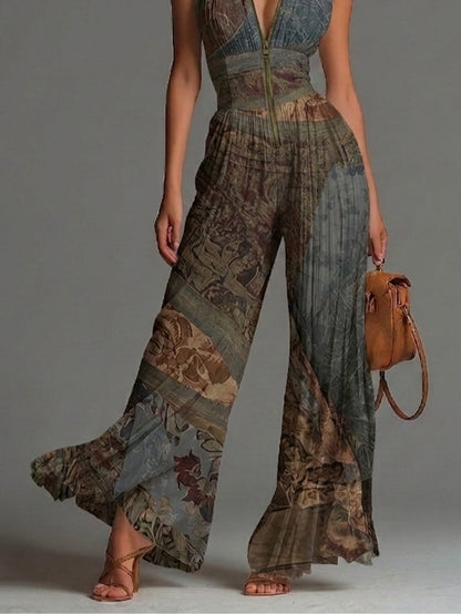 Camille | Mono fluido plisado con estampado bohemio