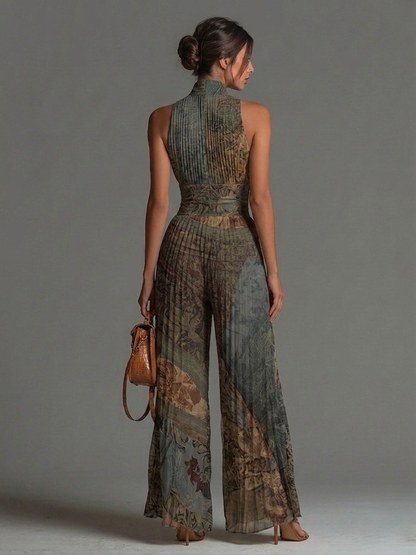 Camille | Mono fluido plisado con estampado bohemio