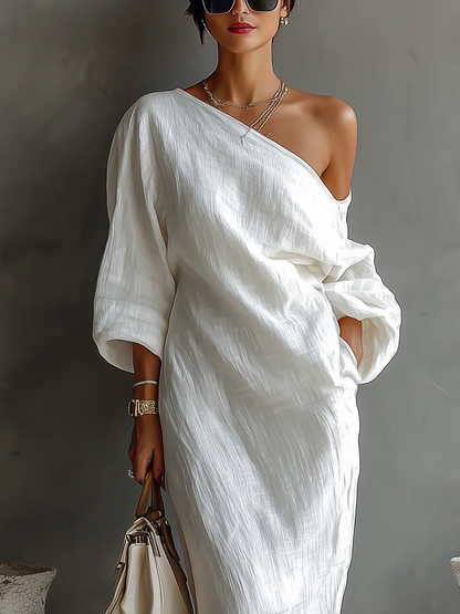Elise | Vestido maxi asimétrico y elegante