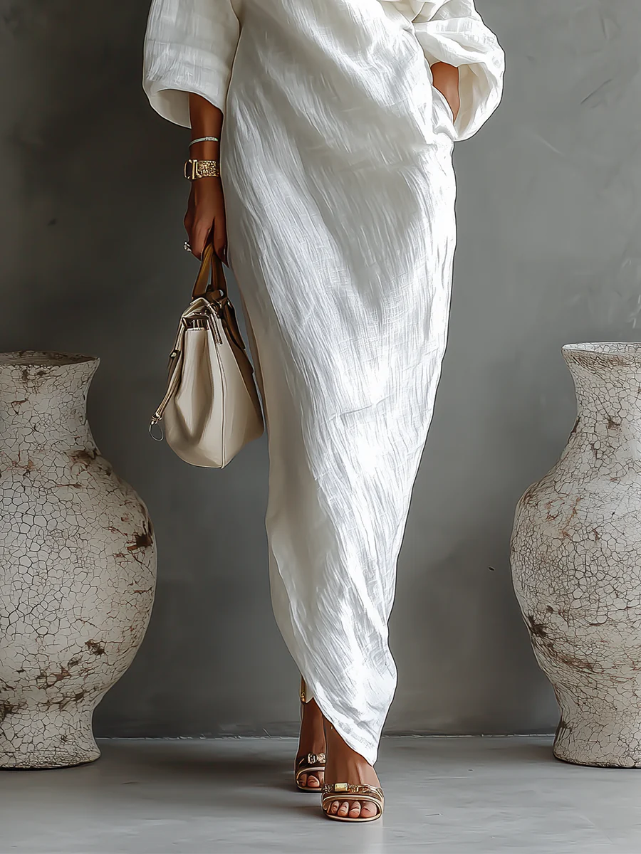 Elise | Vestido maxi asimétrico y elegante