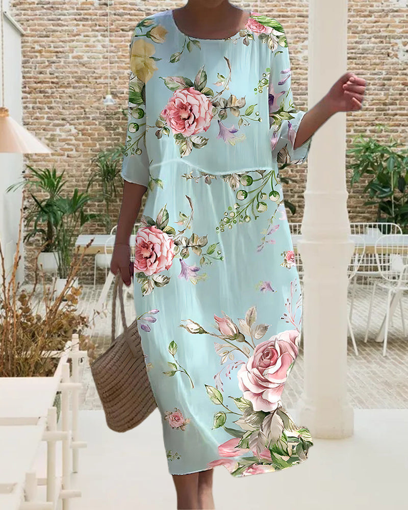 Fiorella · Vestido floral suave