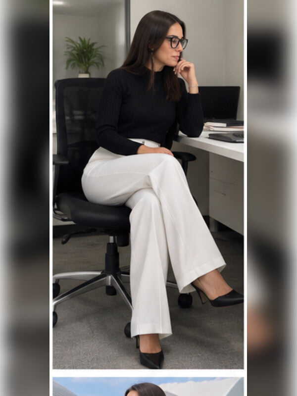Foto de clienta con pantalones Alessia