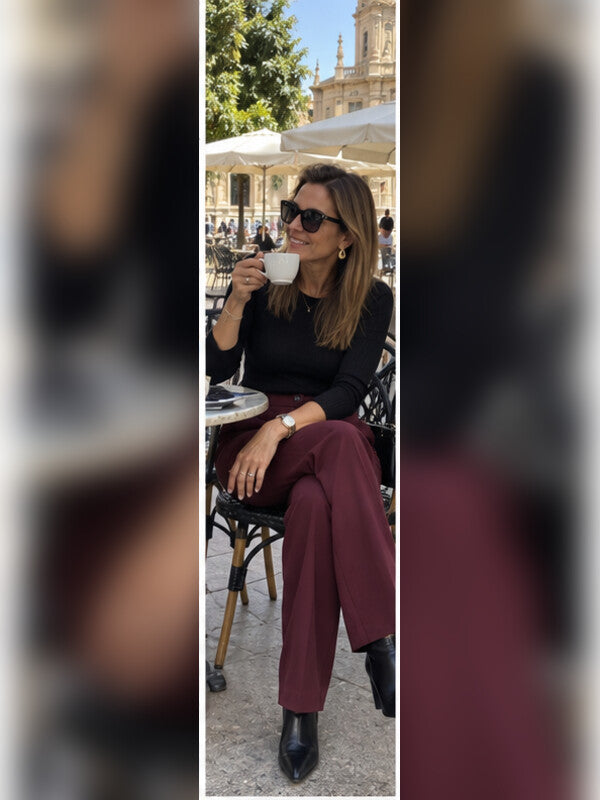 Foto de clienta con pantalones Alessia