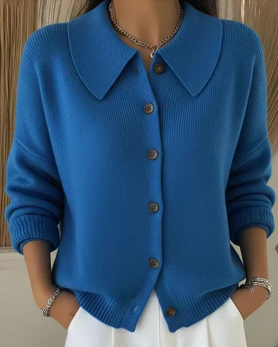 Vega · Cárdigan de punto con cuello camisero