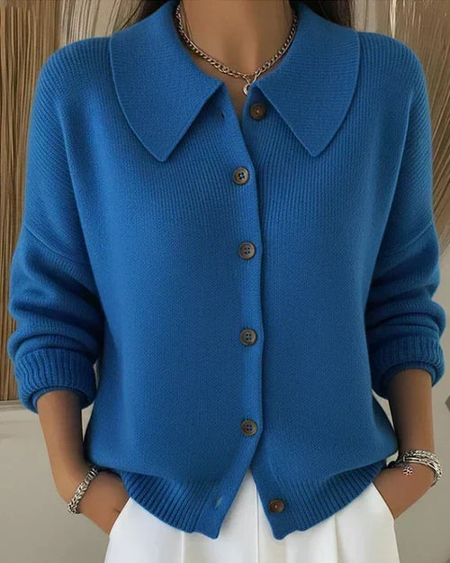 Vega · Cárdigan de punto con cuello camisero