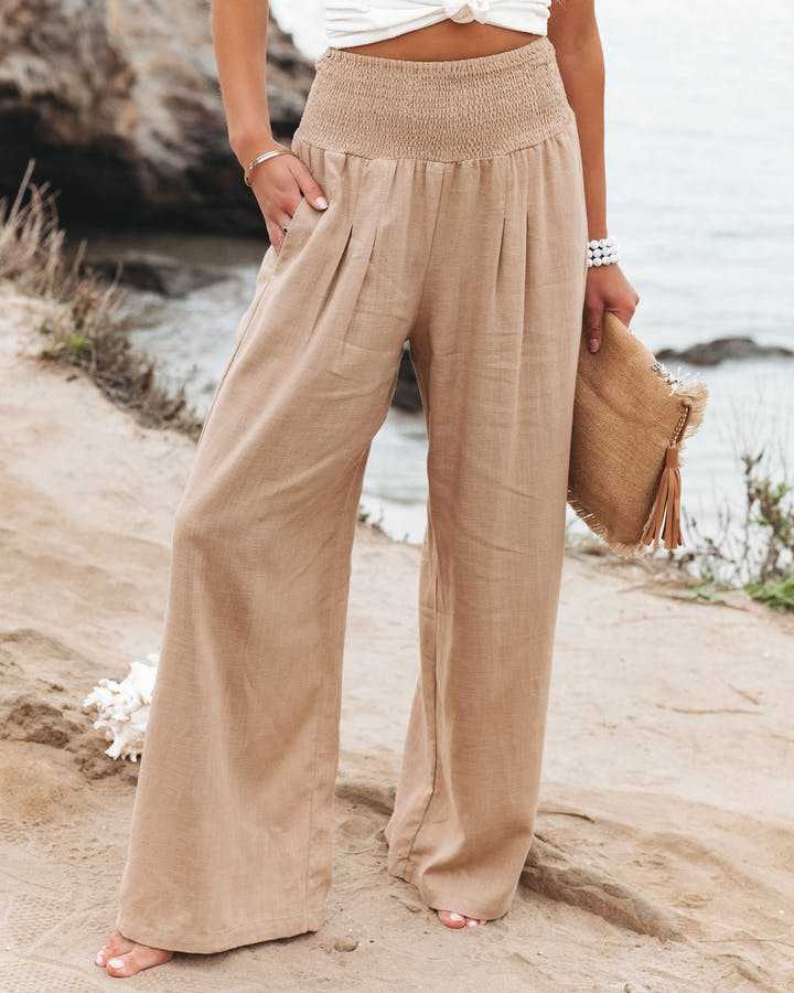 Nives · Pantalones ligeros de lino