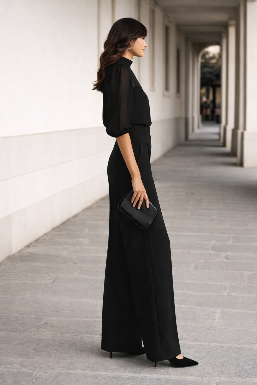 Valentina · Conjunto de tres piezas con pantalón ancho