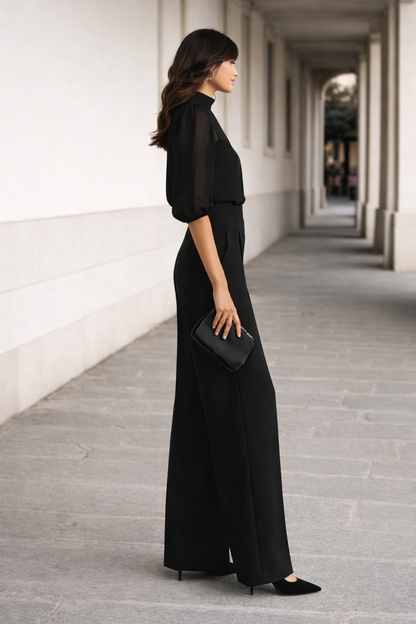 Valentina · Conjunto de tres piezas con pantalón ancho