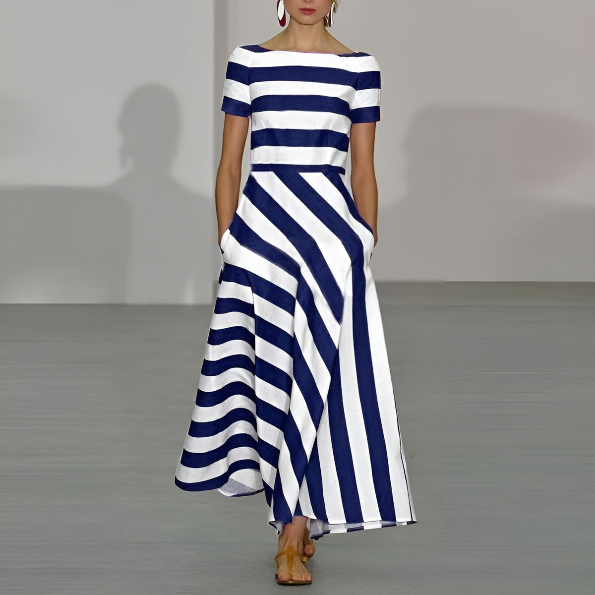 Miranda · Vestido de rayas sedosas
