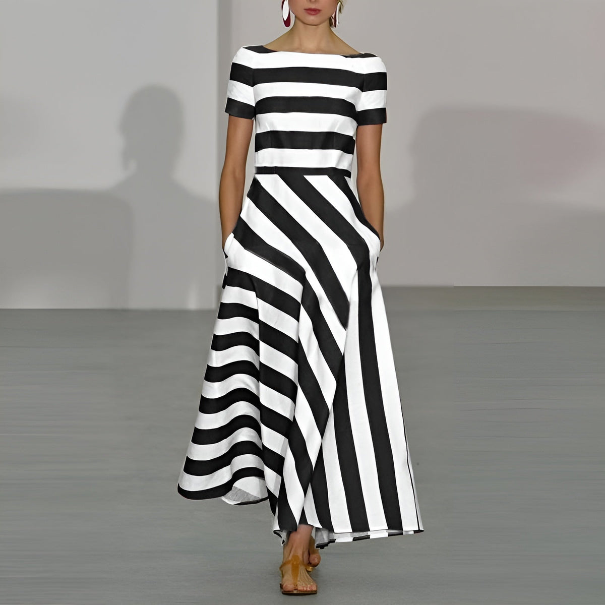 Miranda · Vestido de rayas sedosas