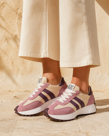 Elina zapatillas retro rosa malva - portada Casa Almara