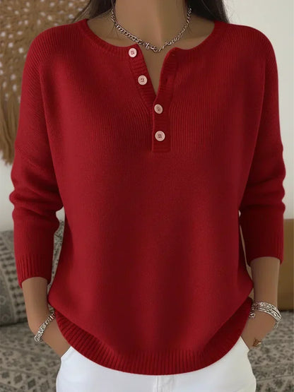 Helena · Jersey de punto con botones Henley