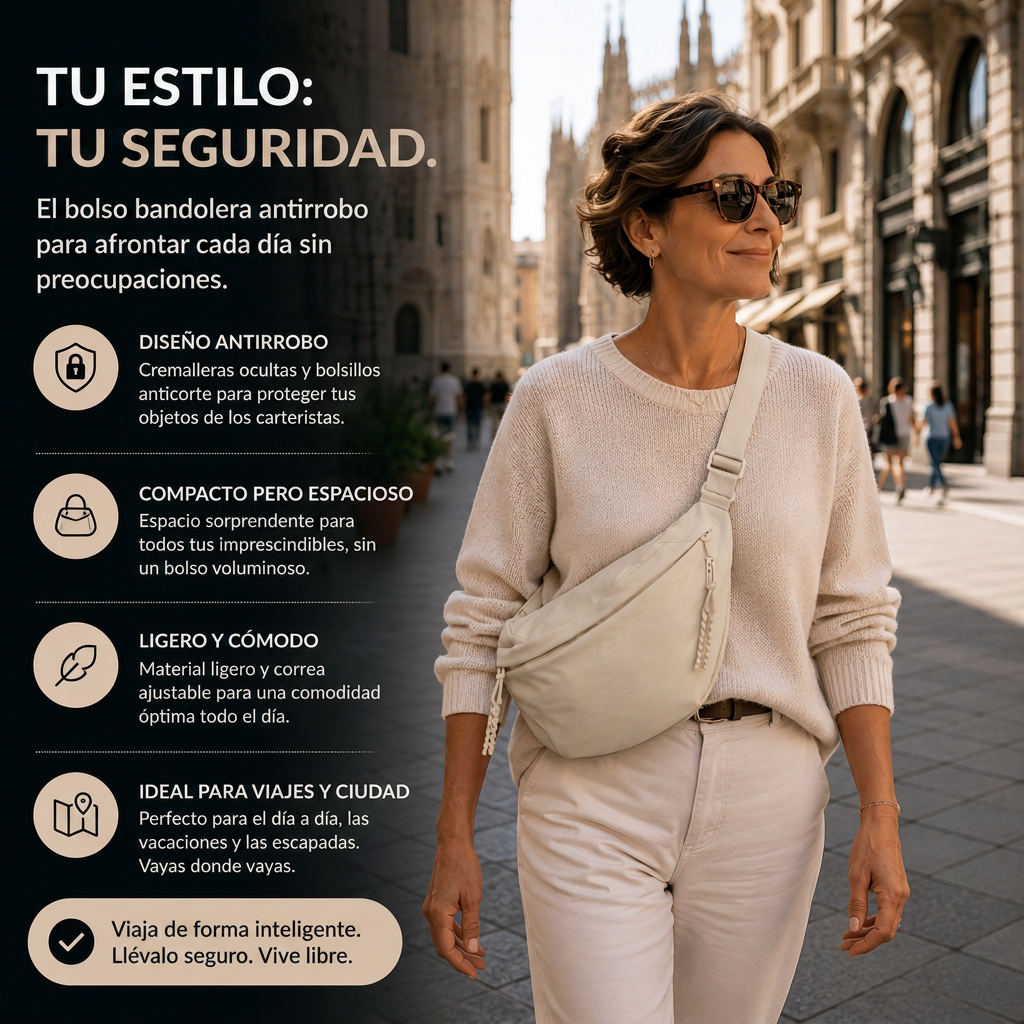 Elena · Bolso de Hombro Beige