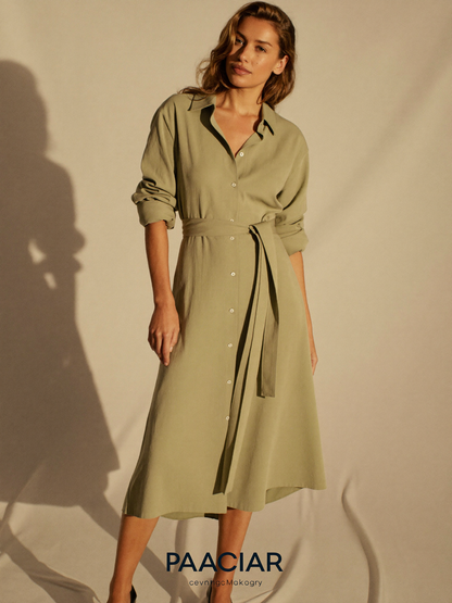 Ibiza · Vestido Camisero Salvia