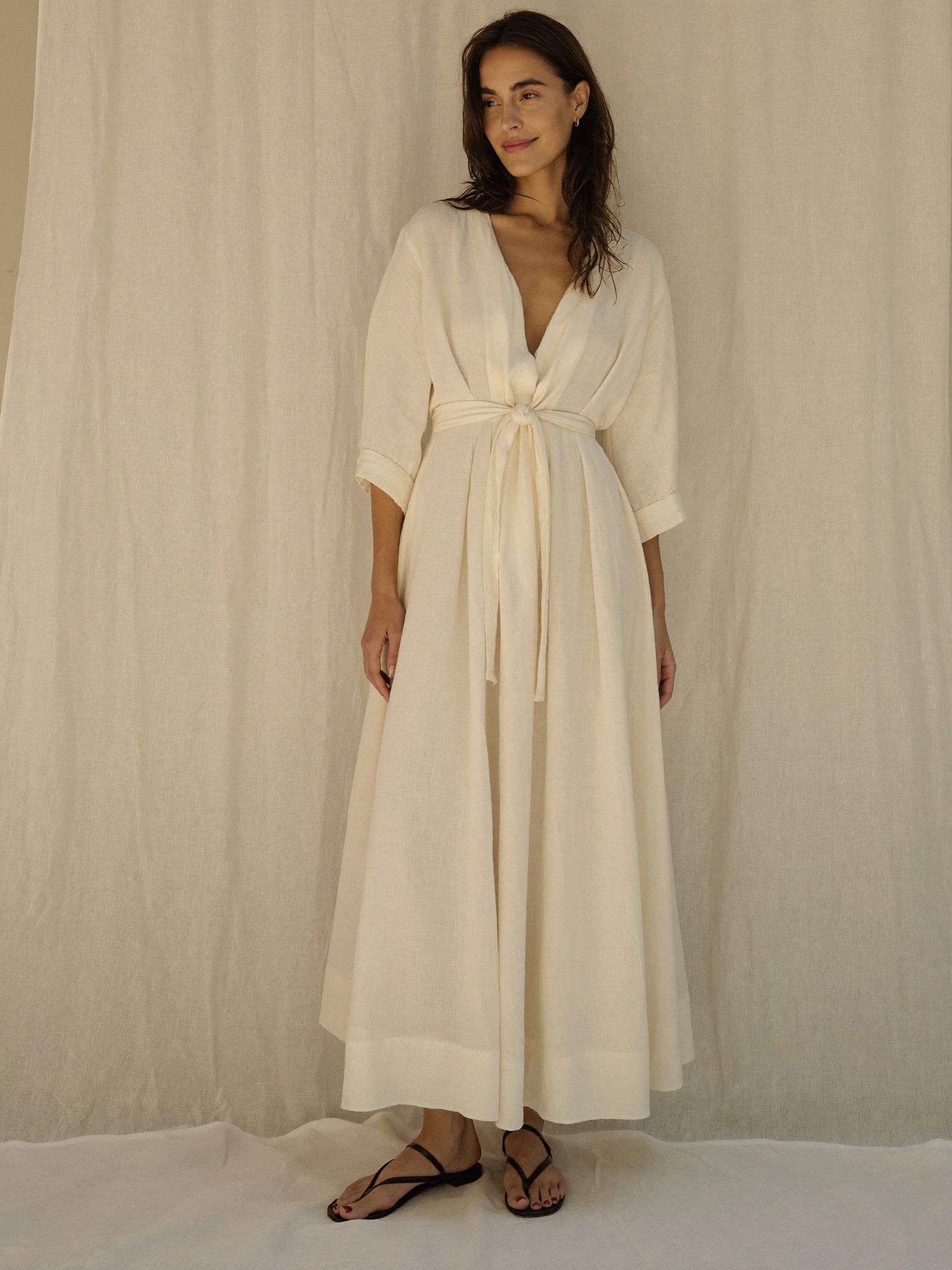 Amalfi · Vestido Midi de Lino