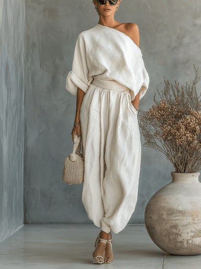 Mila | Conjunto de 2 piezas con escote Bardot