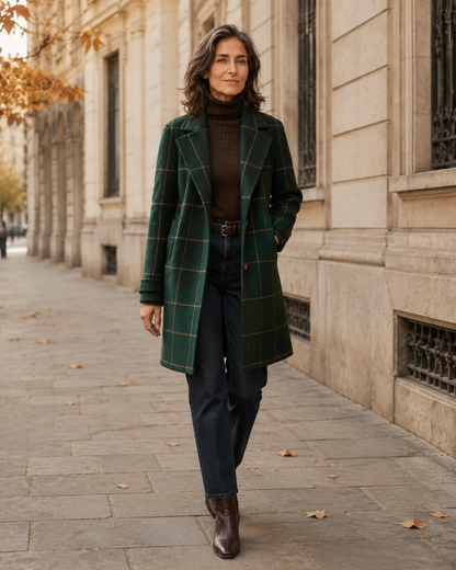 Agnese · Abrigo cómodo a cuadros