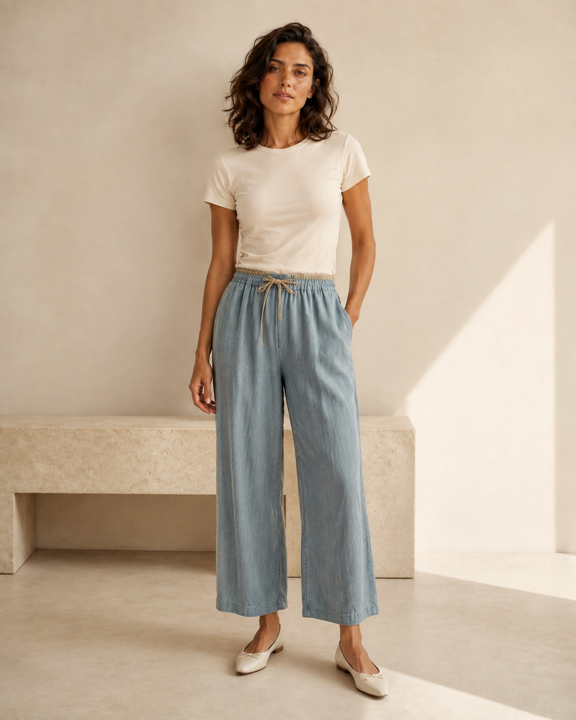 Annalisa · Pantalones harén de lino suave