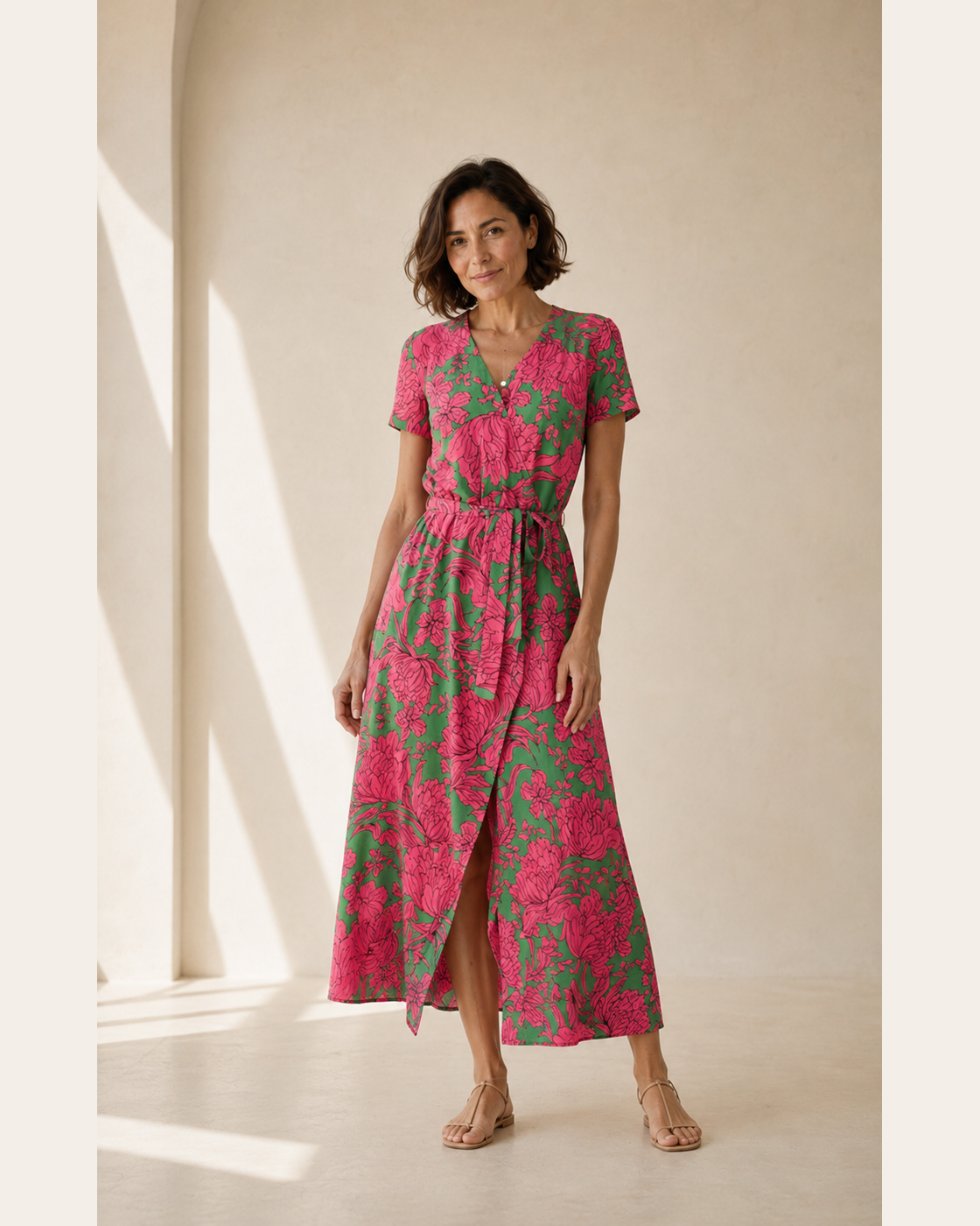 Bianca · Vestido midi fluido