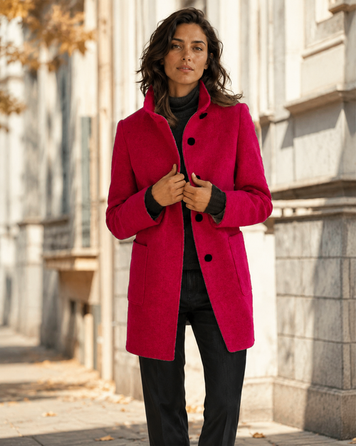 Celeste · Abrigo elegante de lana