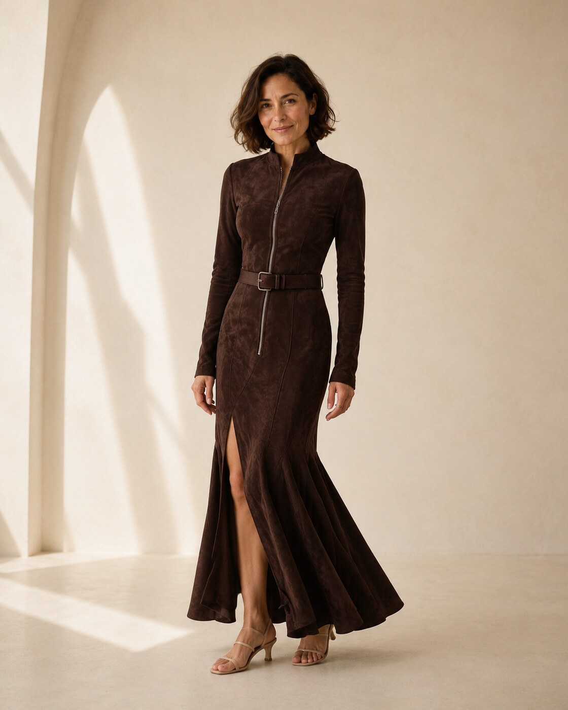 Costanza · Vestido premium de ante suave