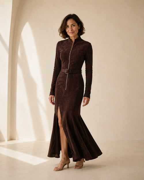 Costanza · Vestido premium de ante suave