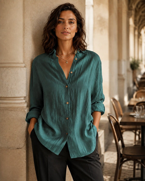 Diletta · Blusa de algodón sin esfuerzo