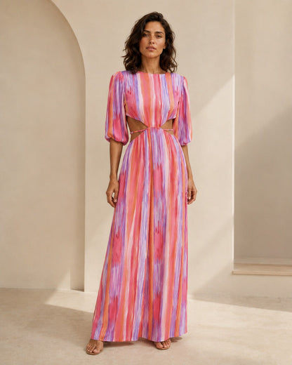 Erica · Vestido largo luminoso