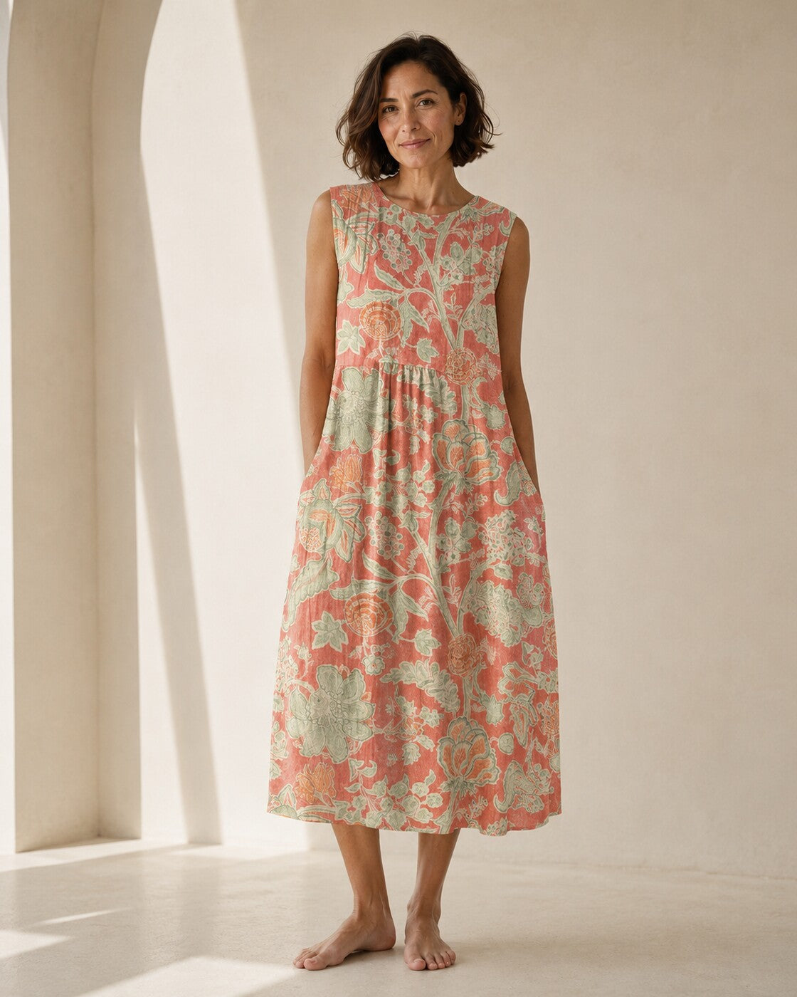 Fiamma · Vestido floral con capas