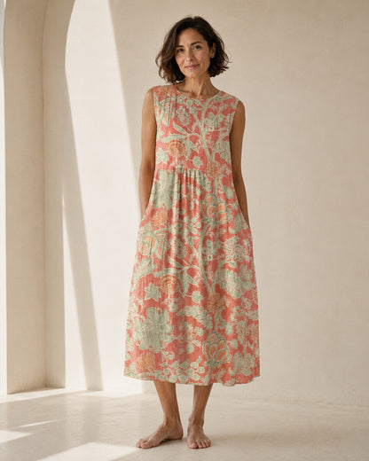 Fiamma · Vestido floral con capas