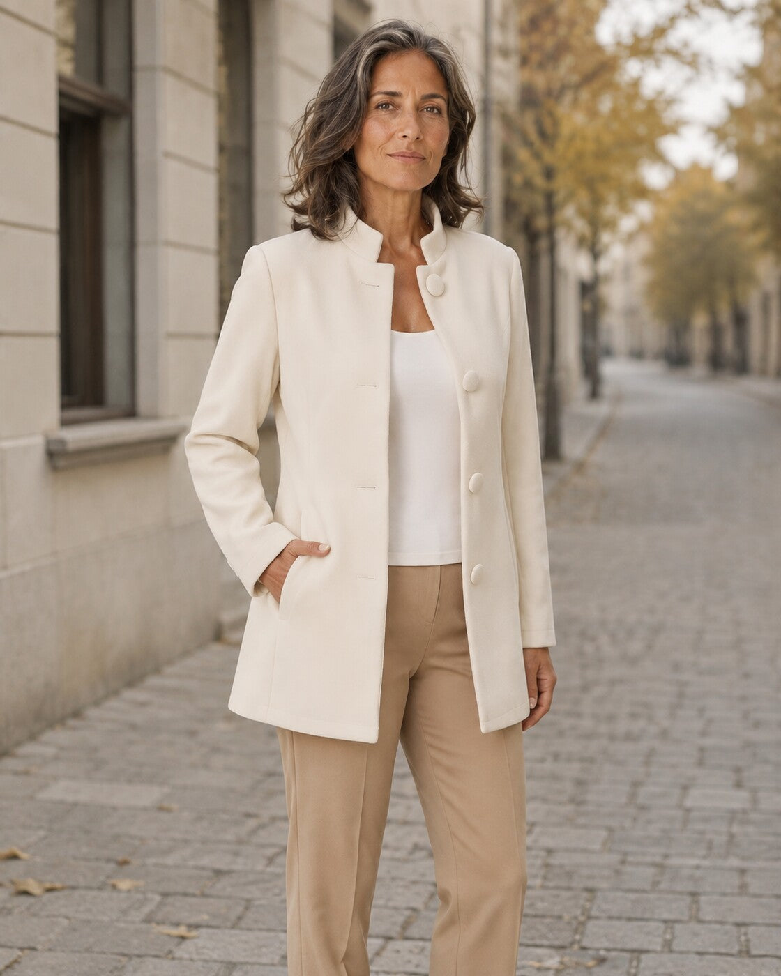 Giada · Chaqueta elegante de sastrería y acabado mate