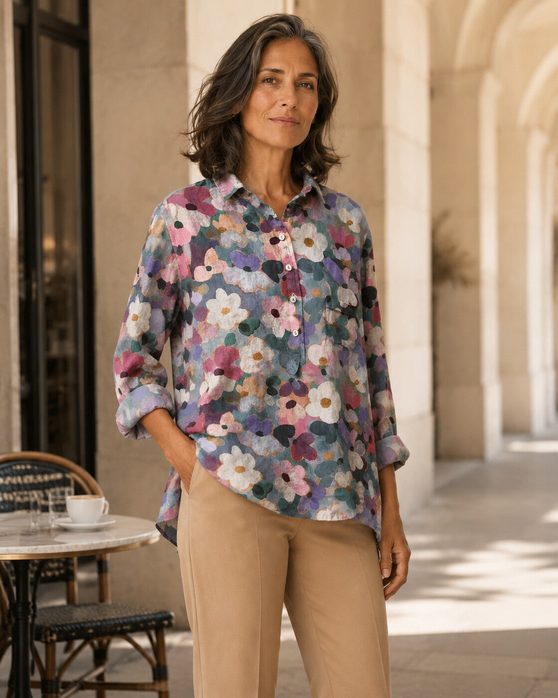 Giuditta · Blusa premium de satén