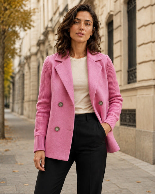 Irene · Abrigo elegante con paneles