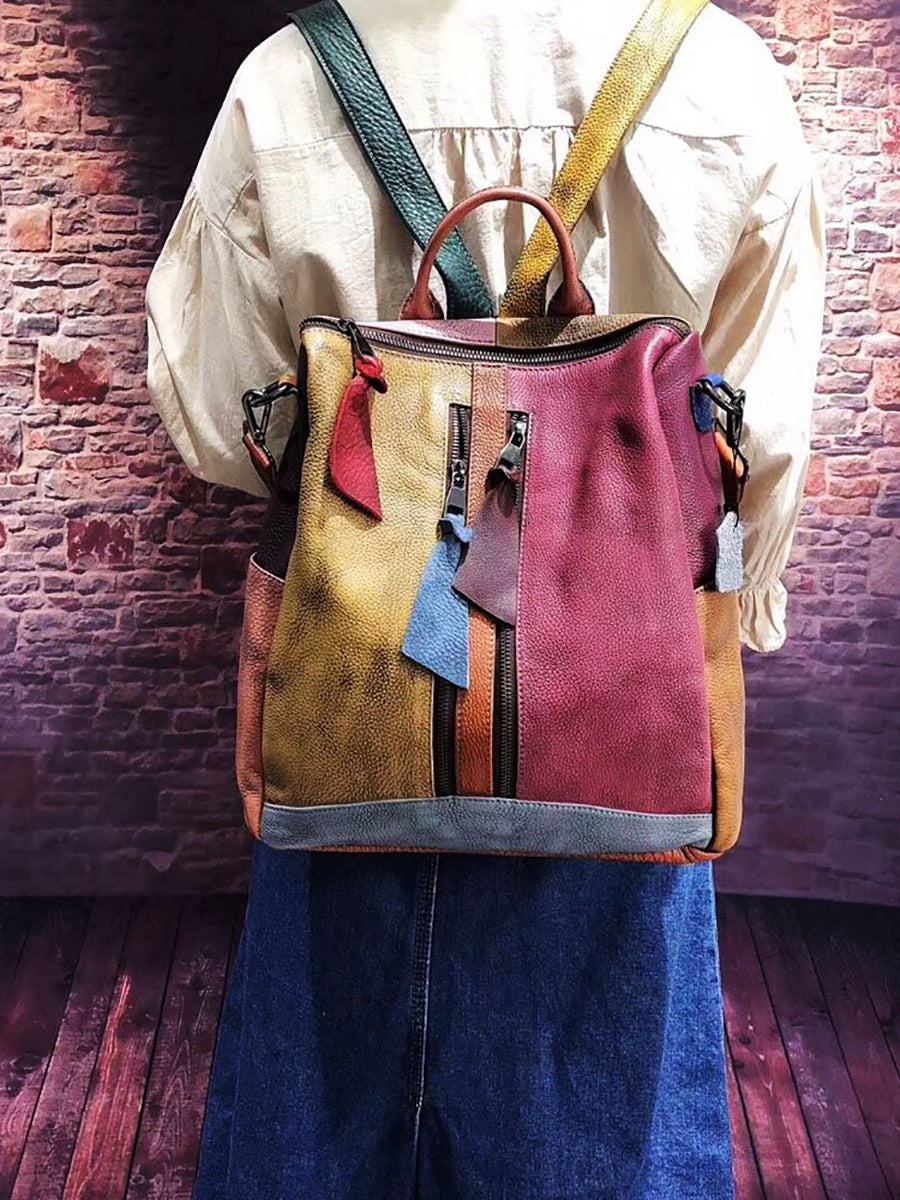 Livia · Mochila multicolor de piel