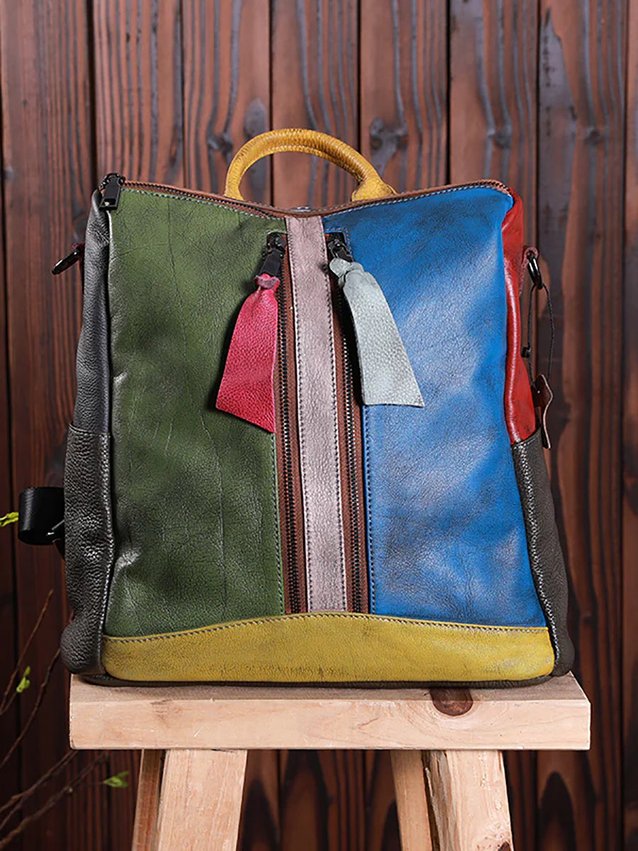 Livia · Mochila multicolor de piel