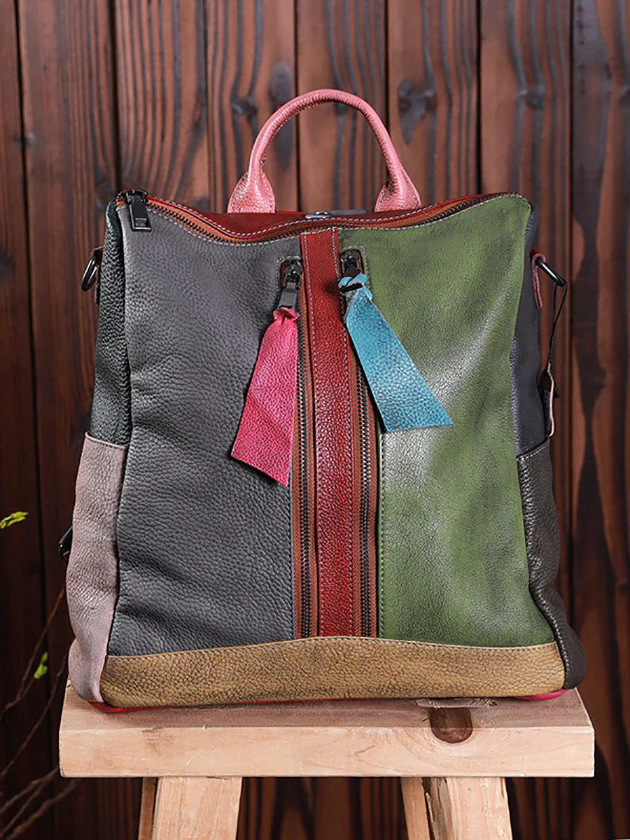 Livia · Mochila multicolor de piel