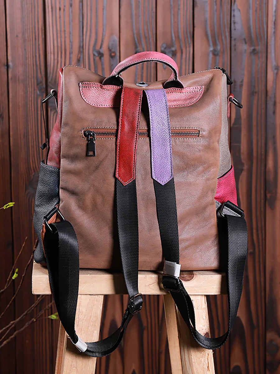 Livia · Mochila multicolor de piel