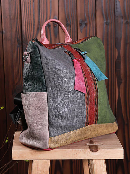 Livia · Mochila multicolor de piel